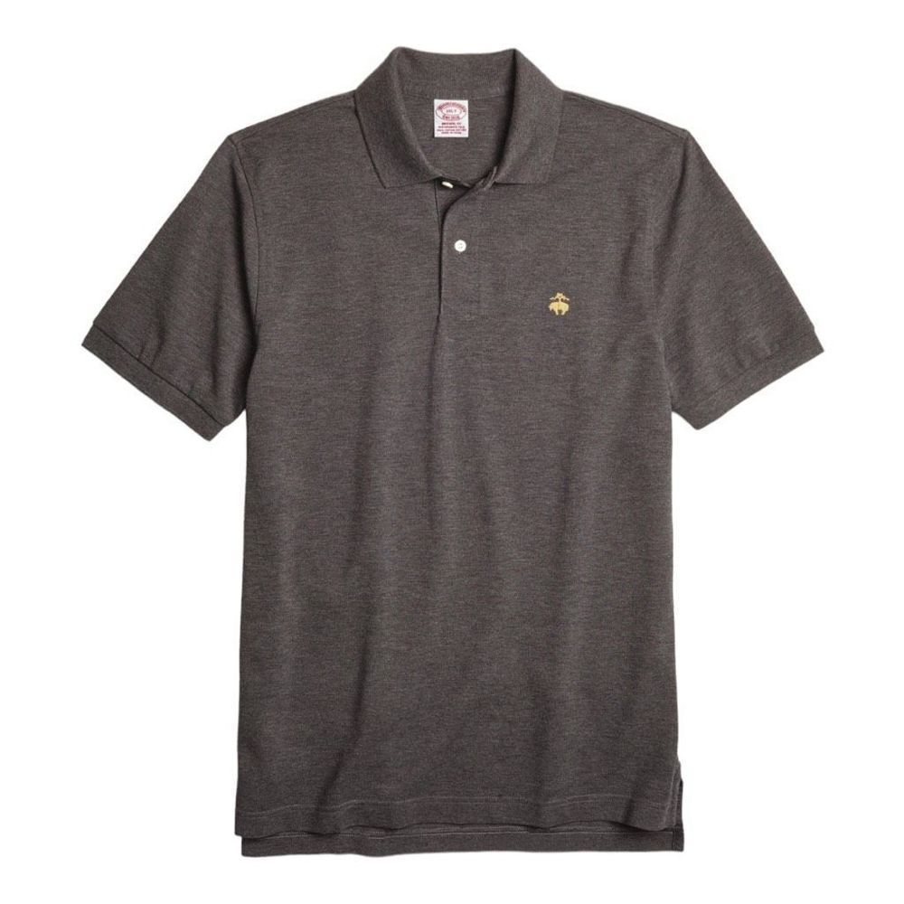 Brooks Brothers 346 Original Fit Golden Fleece Supima® Polo Shirt CHARCOAL Mens